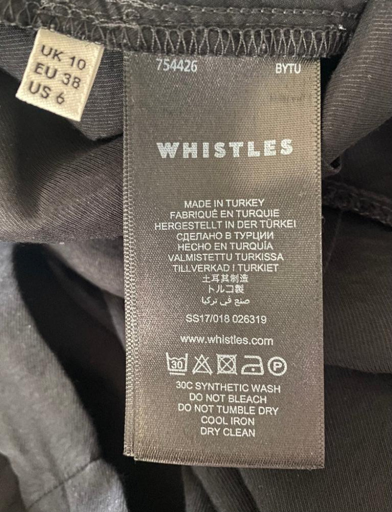 Whistles Black Cotton Jumpsuit - Wash Label