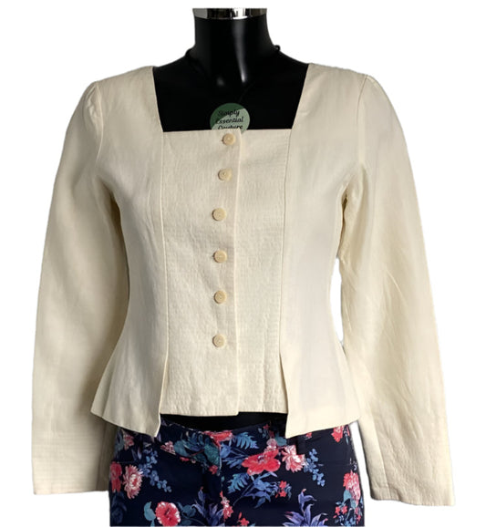 Kenzo Cream Linen Jacket - UK8
