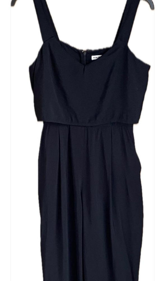Whistles Black Cotton Jumpsuit - UK10