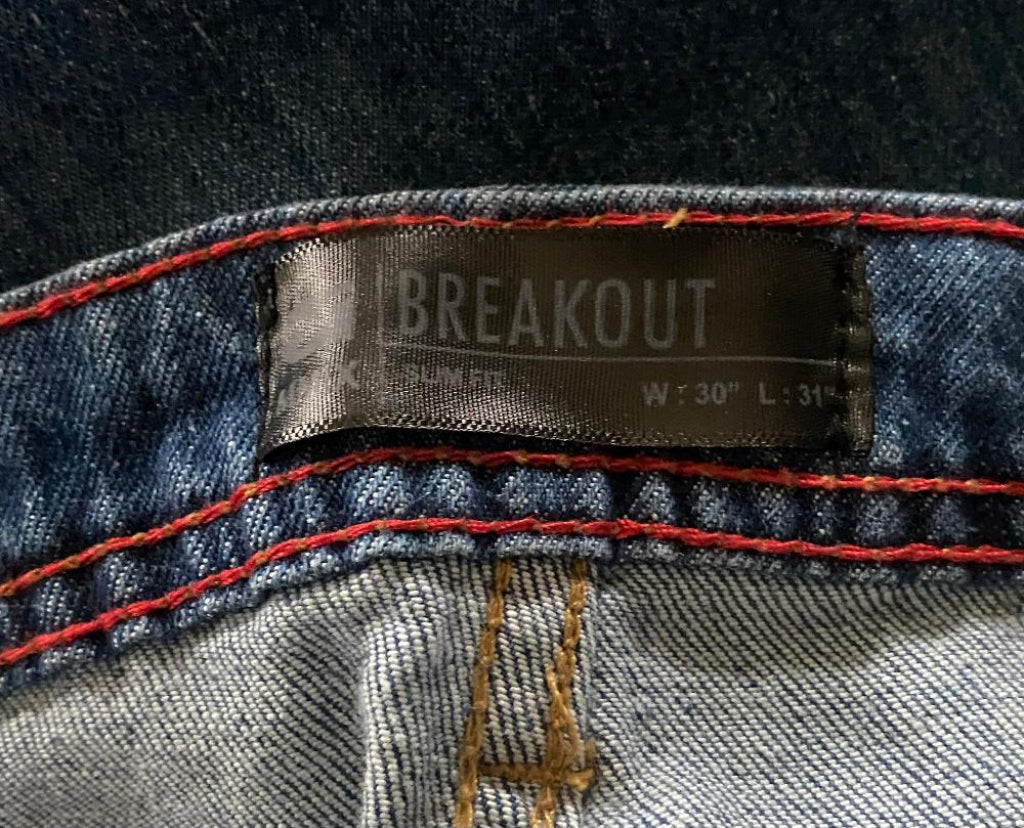 Breakout Blue Jeans - Inner Size Label