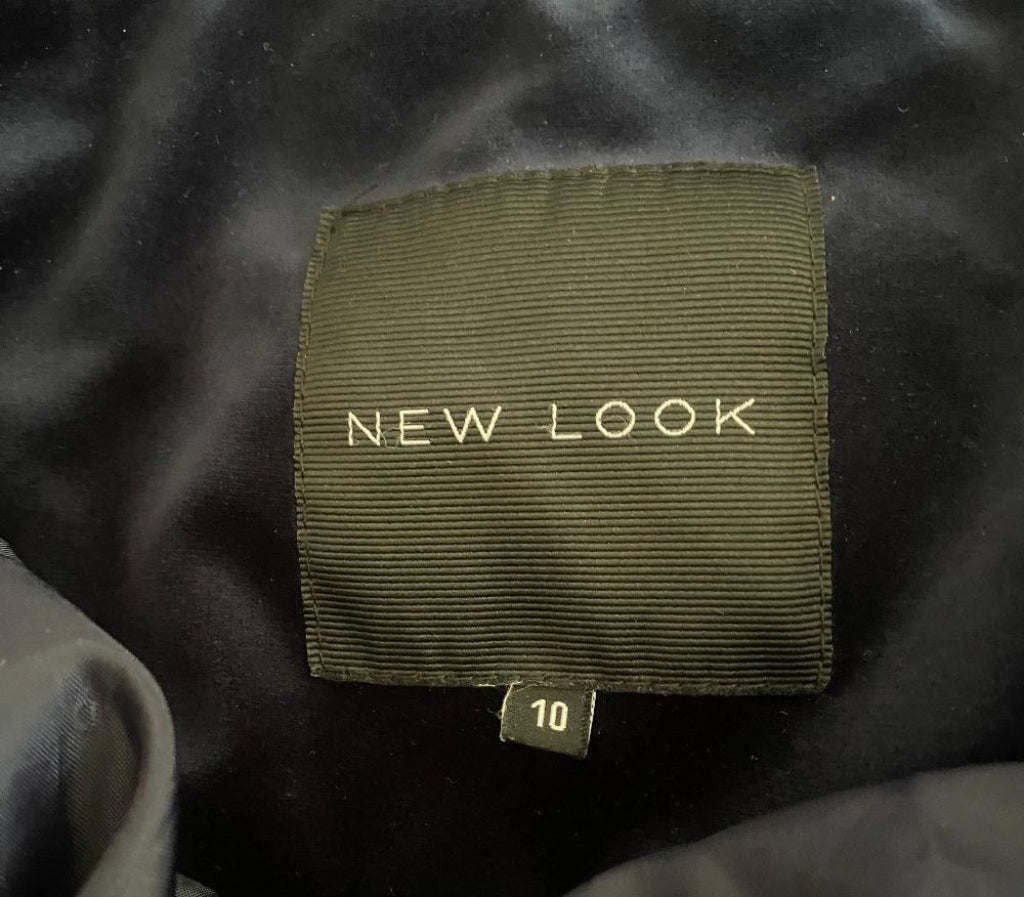 NEW LOOK Blue Velour Jacket - UK10