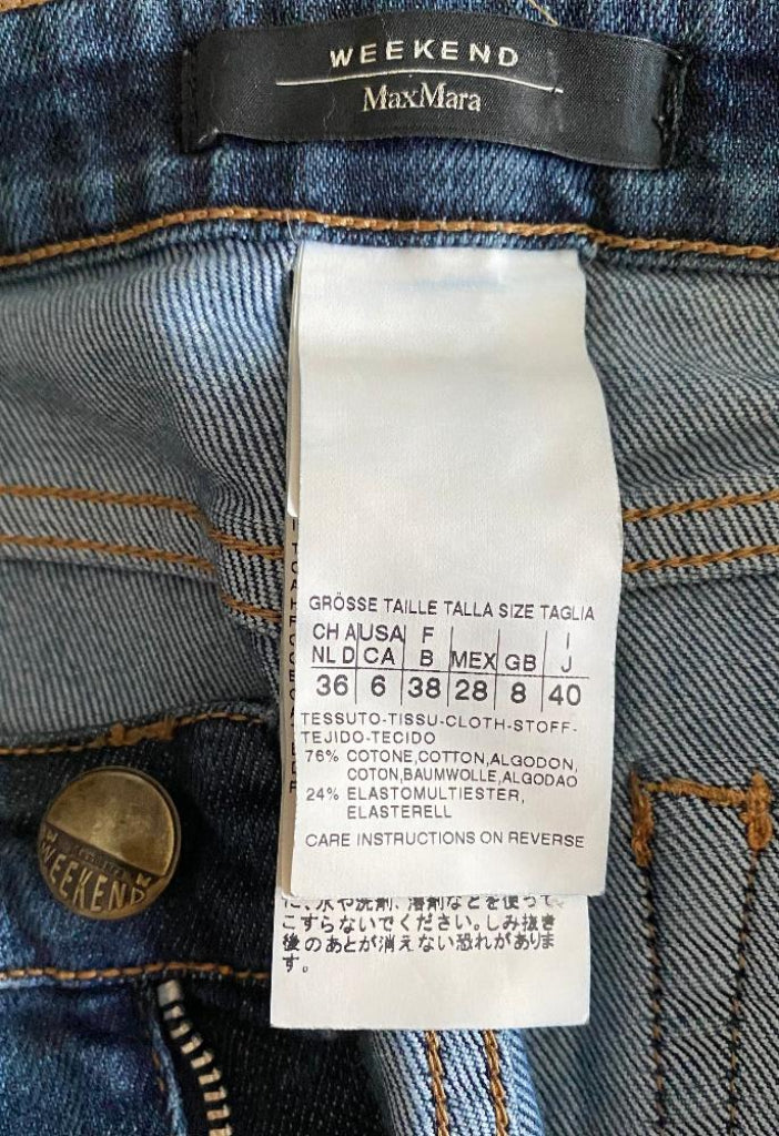 MAX MARA WEEKEND Blue Jeans - Size UK8
