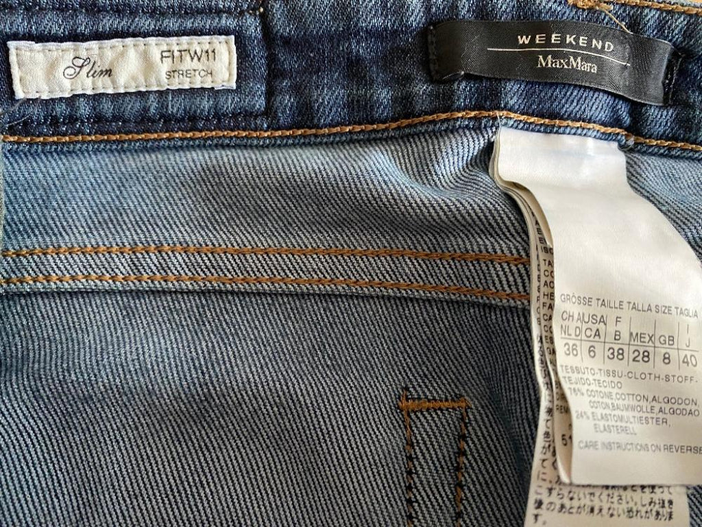 MAX MARA WEEKEND Blue Jeans - Size UK8