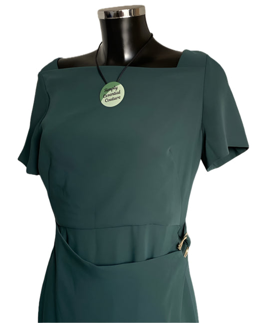 LIBBY Gorgeous Dark Green Dress - Size UK10