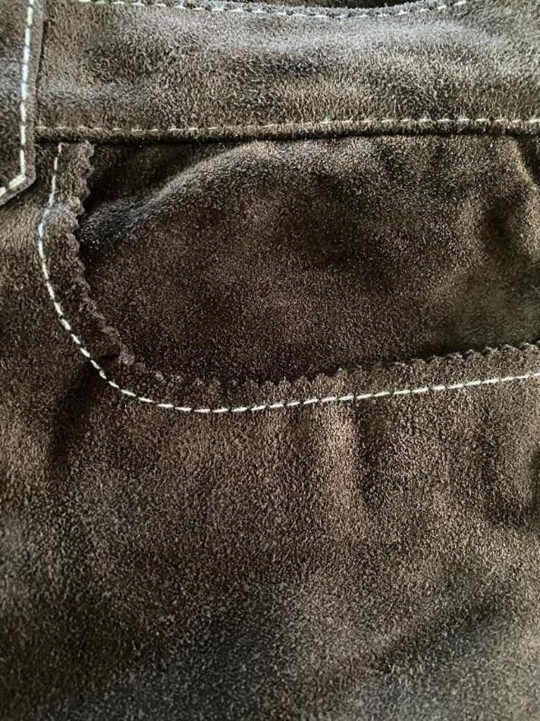 Ralph Lauren Brown Suede Trousers  - Size UK8