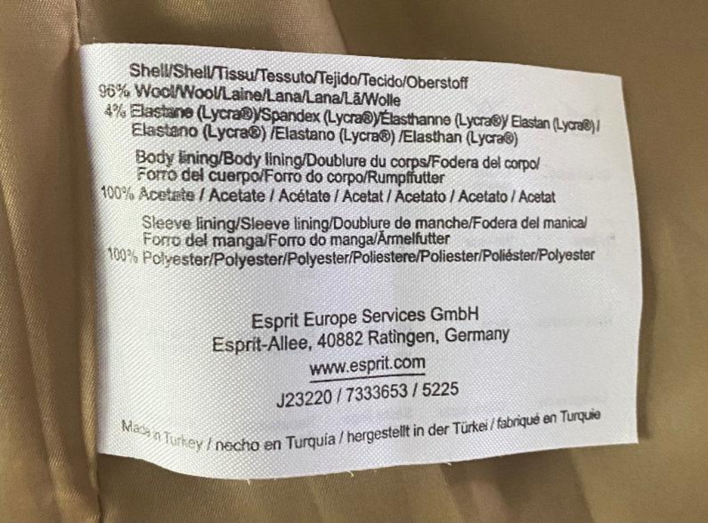 Esprit Brown and Tan Wool Jacket - UK12