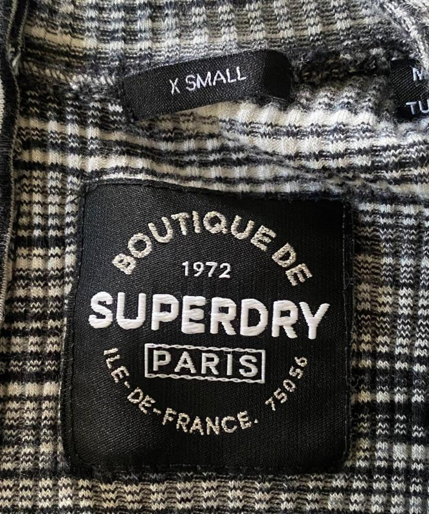 SUPERDRY Navy & White Striped Dress - UK XS