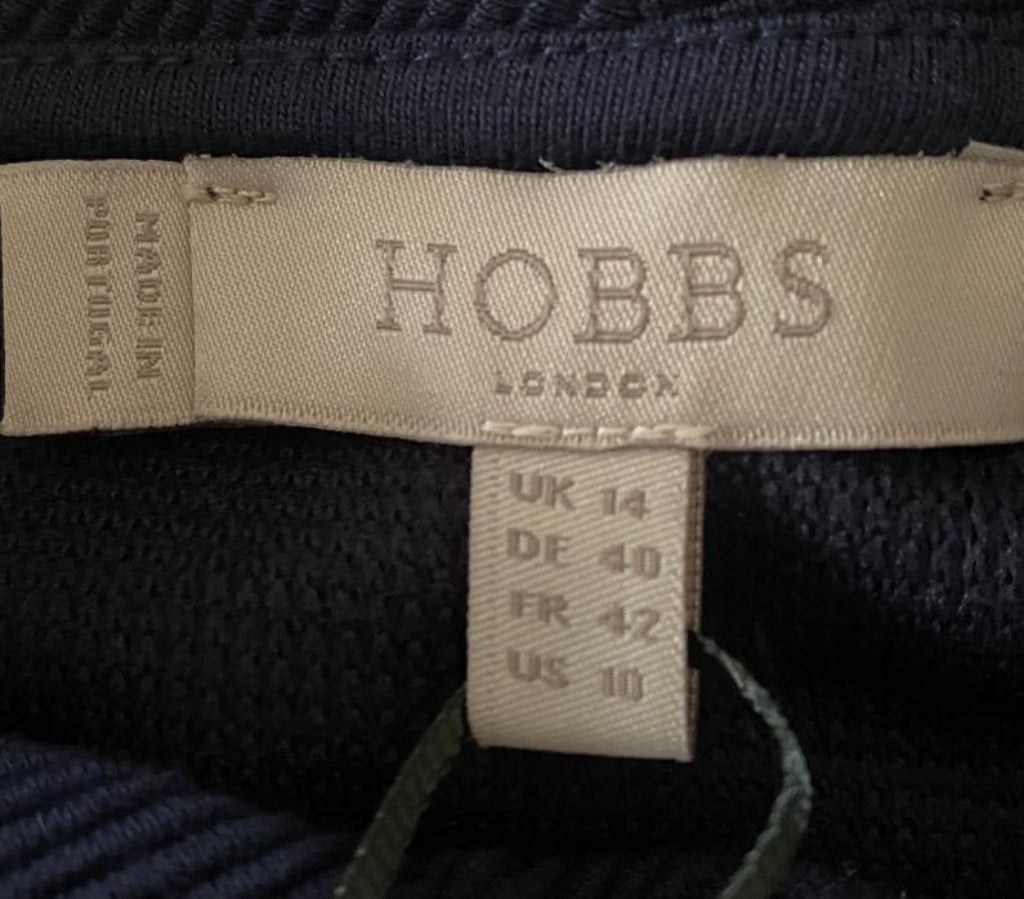 HOBBS Navy Top with Scoop Collar UK14