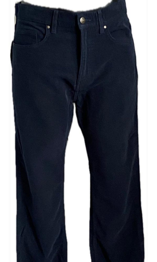 M&S Navy Moleskin Jeans W32 - Front