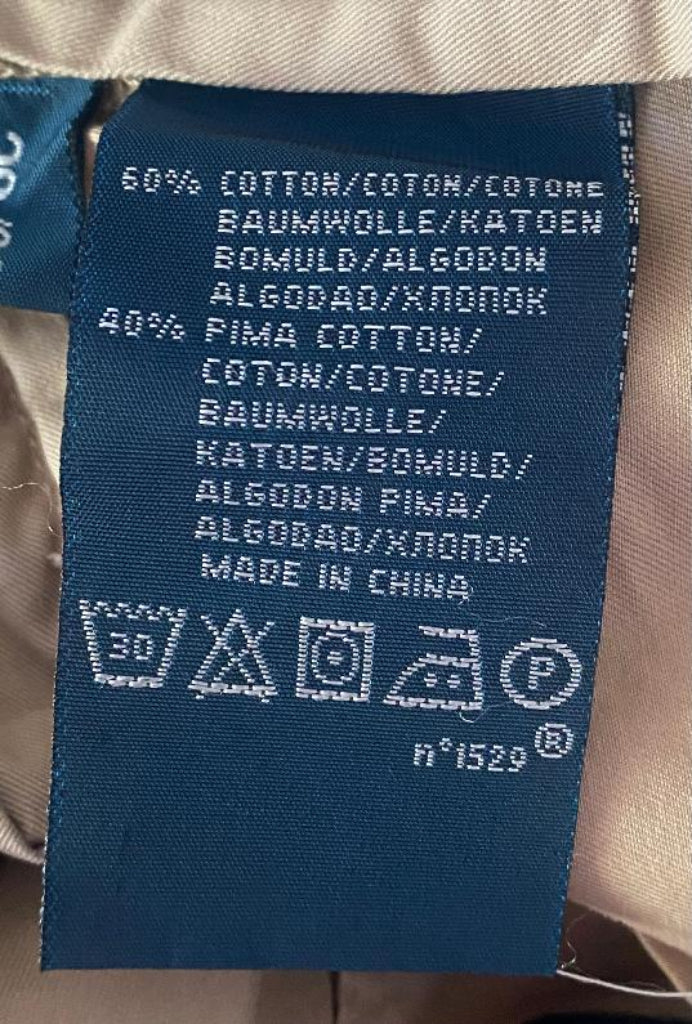 Polo Beige Cotton Jeans - Wash Label
