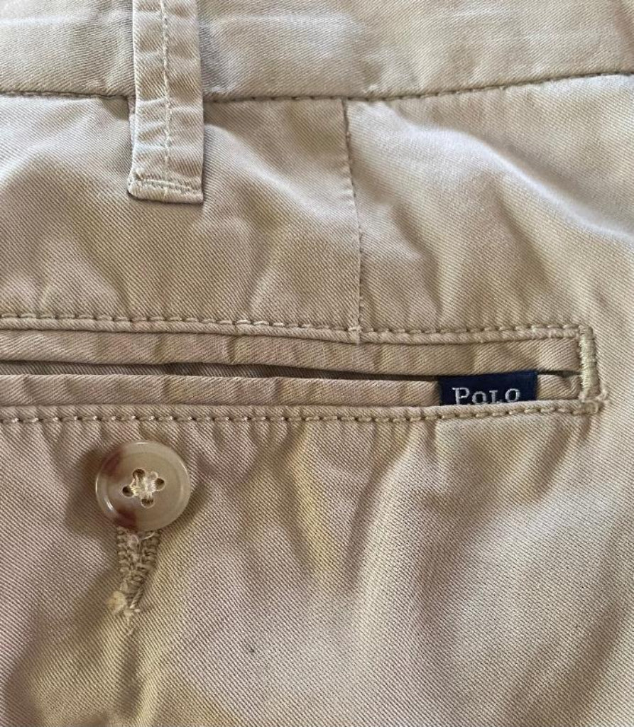 Polo Beige Cotton Jeans - Back Pocket