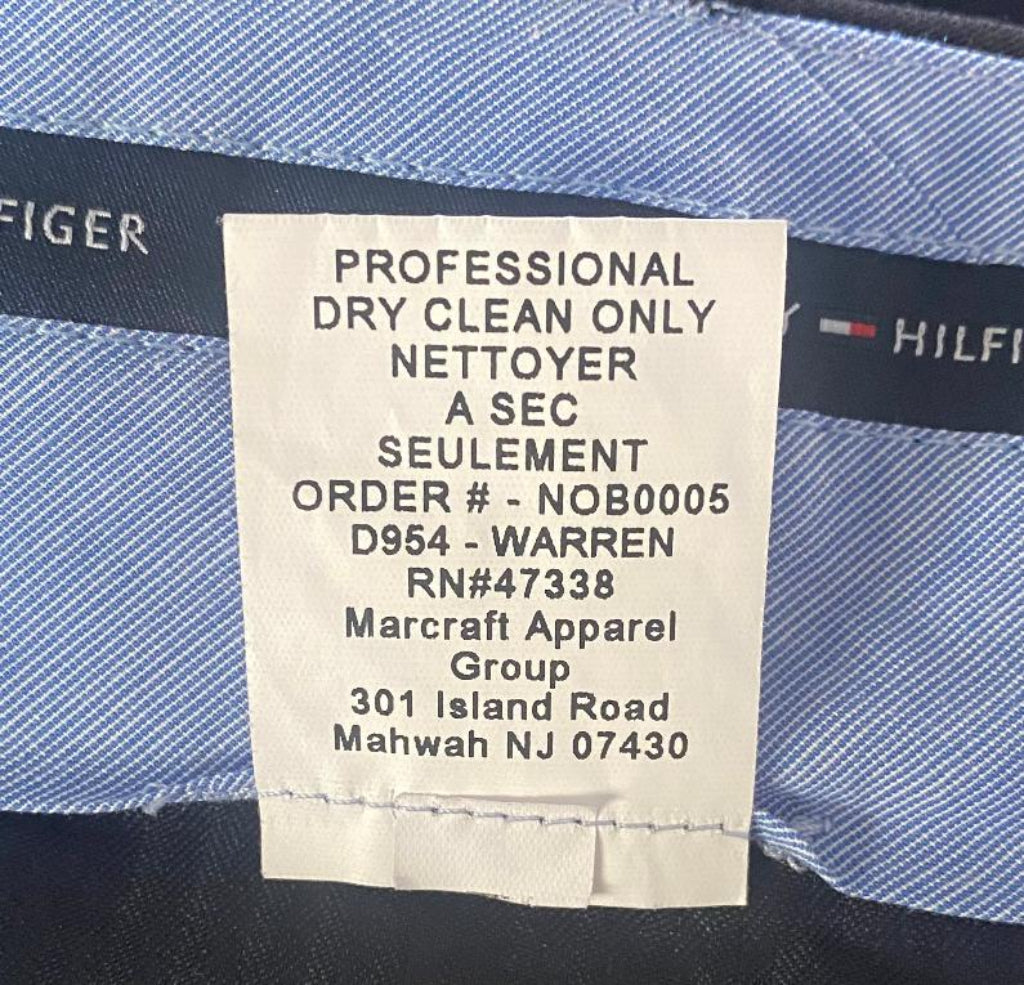 Tommy Hilfiger Navy Trousers - Dry Clean
