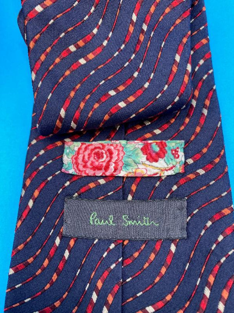 Paul Smith Navy/ Red 100% Silk Tie