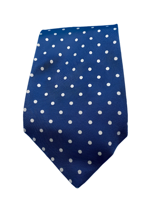 Harrods Navy & Polka Dot 100% Silk Tie