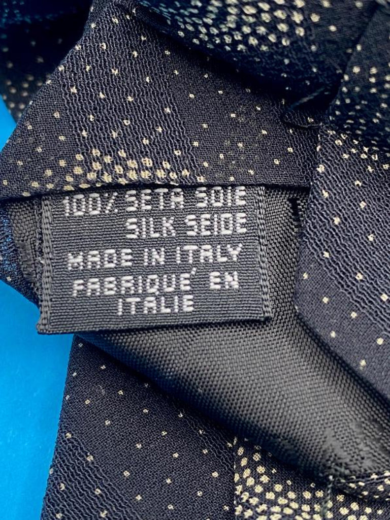 Giorgio Armani Black & Gold 100% Silk Tie