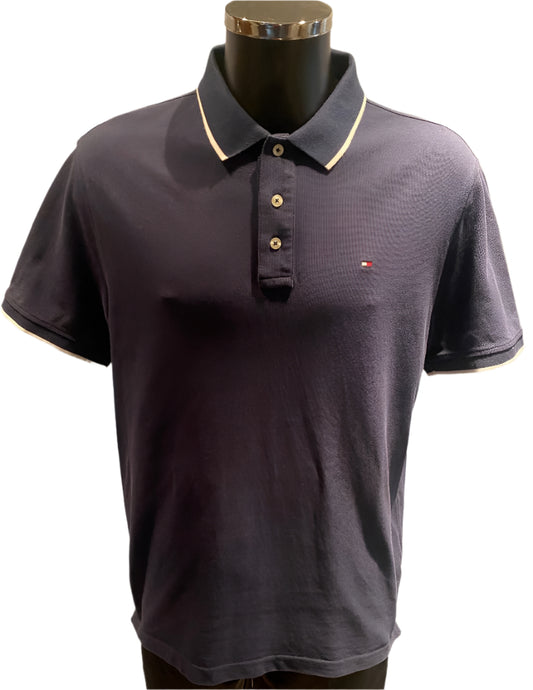 Hilfiger Navy Polo Golf Top - XL - Front