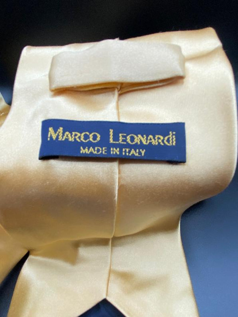 Marco Leonardi Yellow 100% Silk Tie