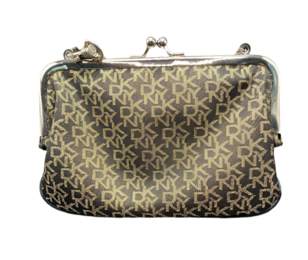 DKNY Black & Gold Monogrammed Bag
