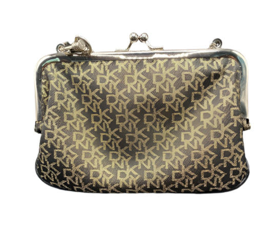 DKNY Black & Gold Monogrammed Bag