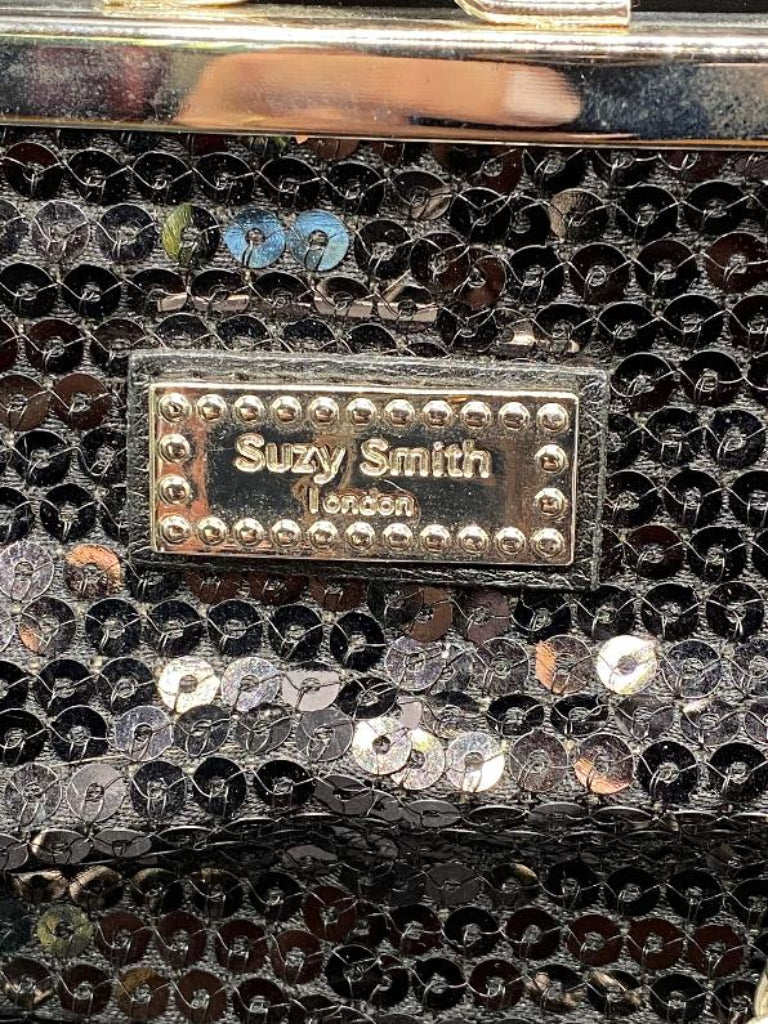 SUZY SMITH Black Sequinned Bag