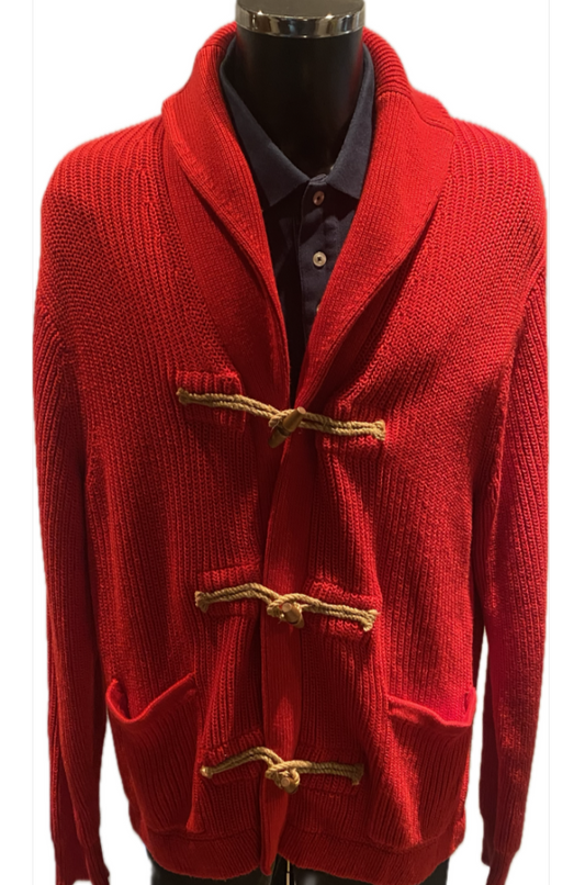 Polo Ralph Lauren Red Cardigan - UK XXL