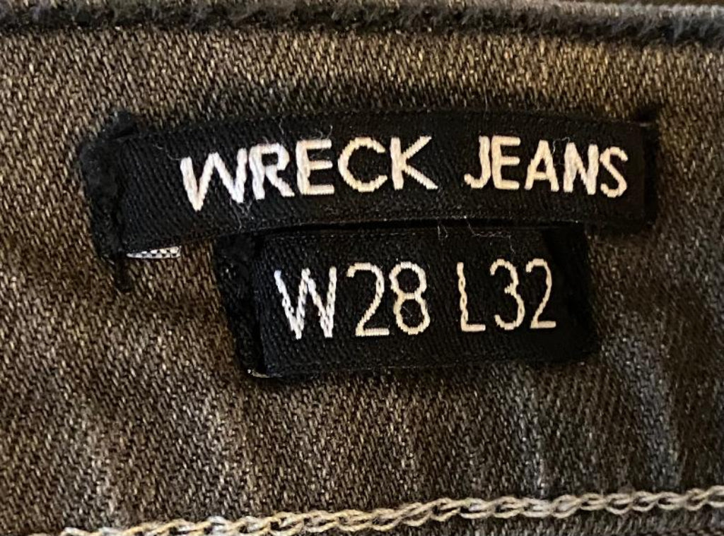 RELIGION Grey Skinny Fit Wreck Jeans - UK10