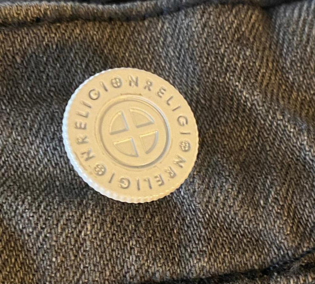 RELIGION Grey Skinny Fit Wreck Jeans - UK10