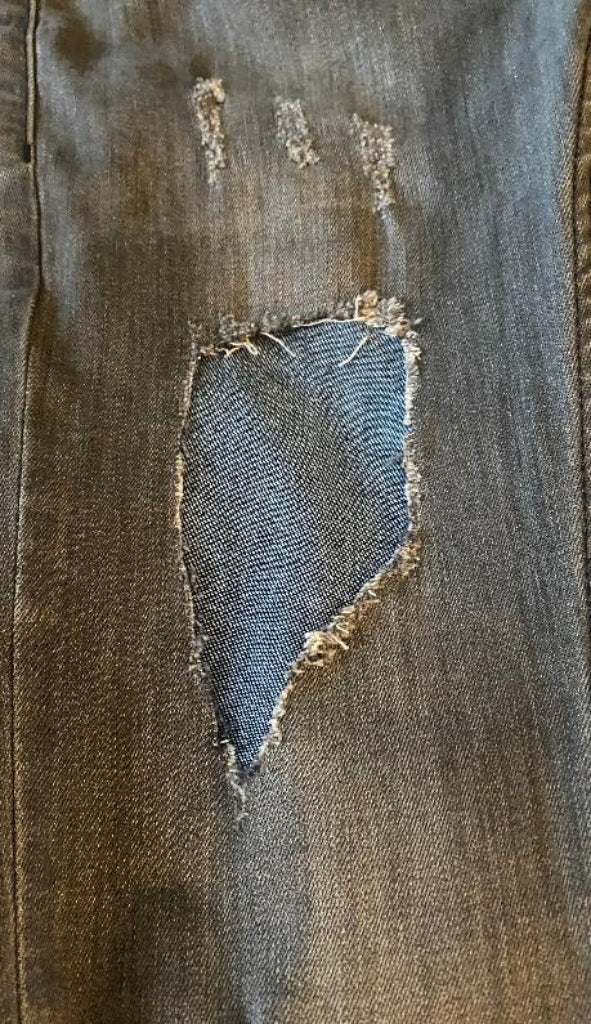 RELIGION Grey Skinny Fit Wreck Jeans Patch