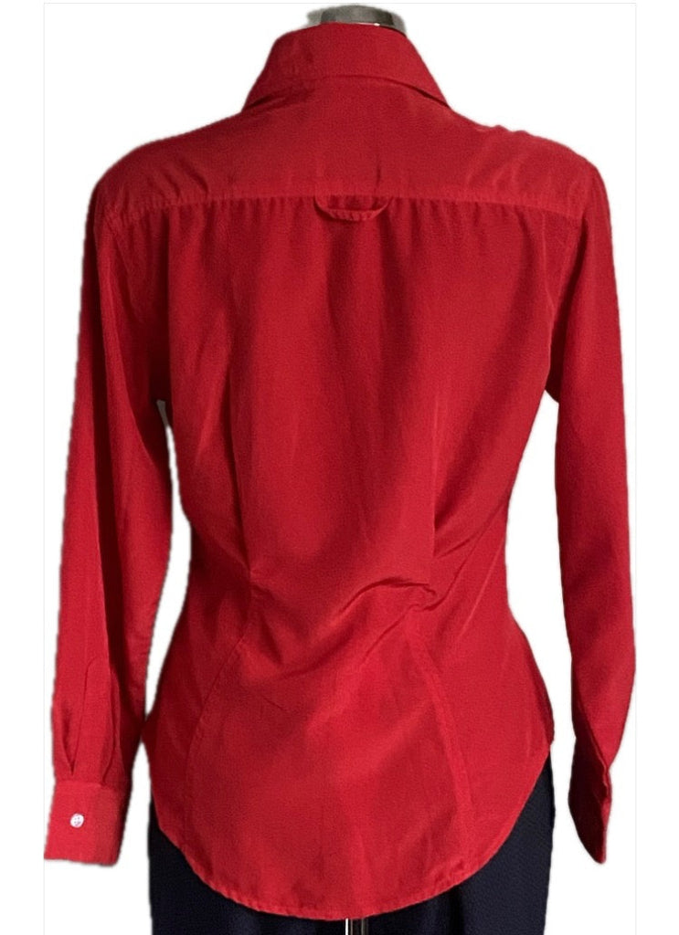 Silver River Fitted Red Shirt - Size UK10