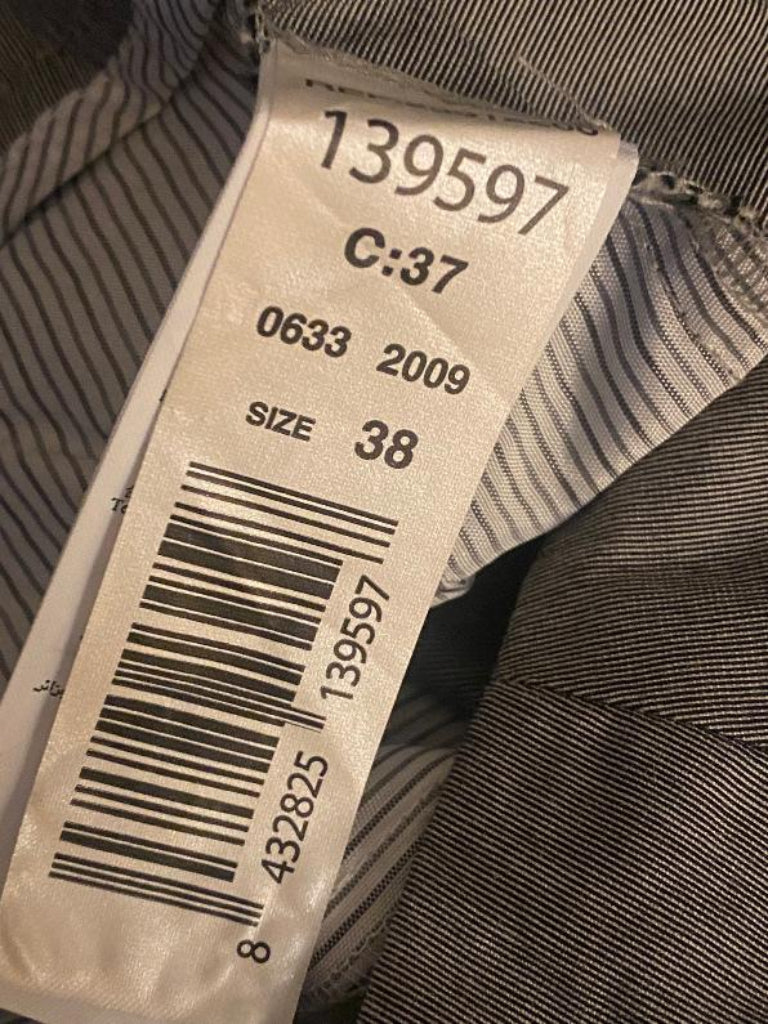 Mango Grey Cotton Suit - UK10 Barcode