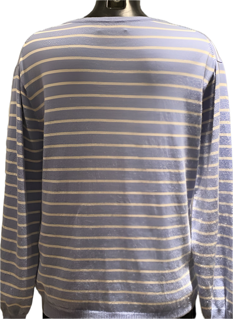 The Cashmere Centre - Blue & White Jumper