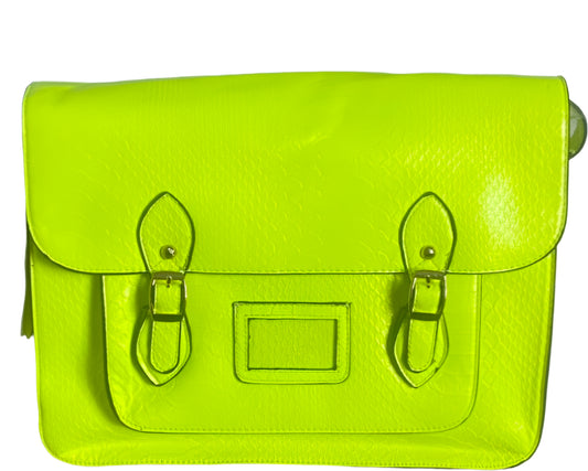 LYDC Green Crocodile Skin Satchel Bag