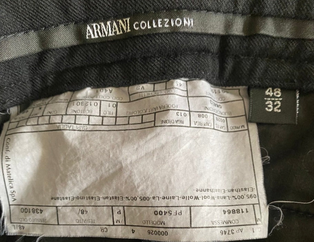 Armani collezione Black Trousers W32