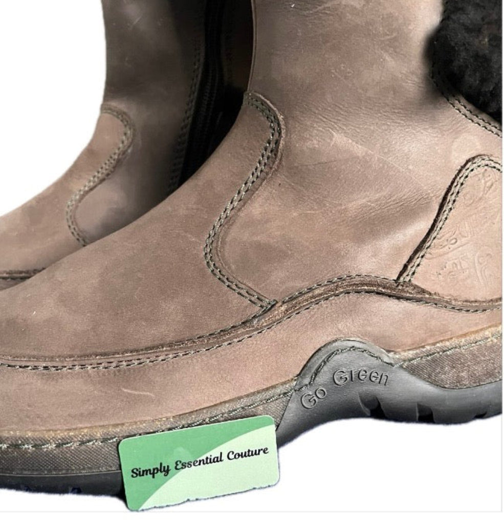 SOFTWAVES Leather Boots - Go Green