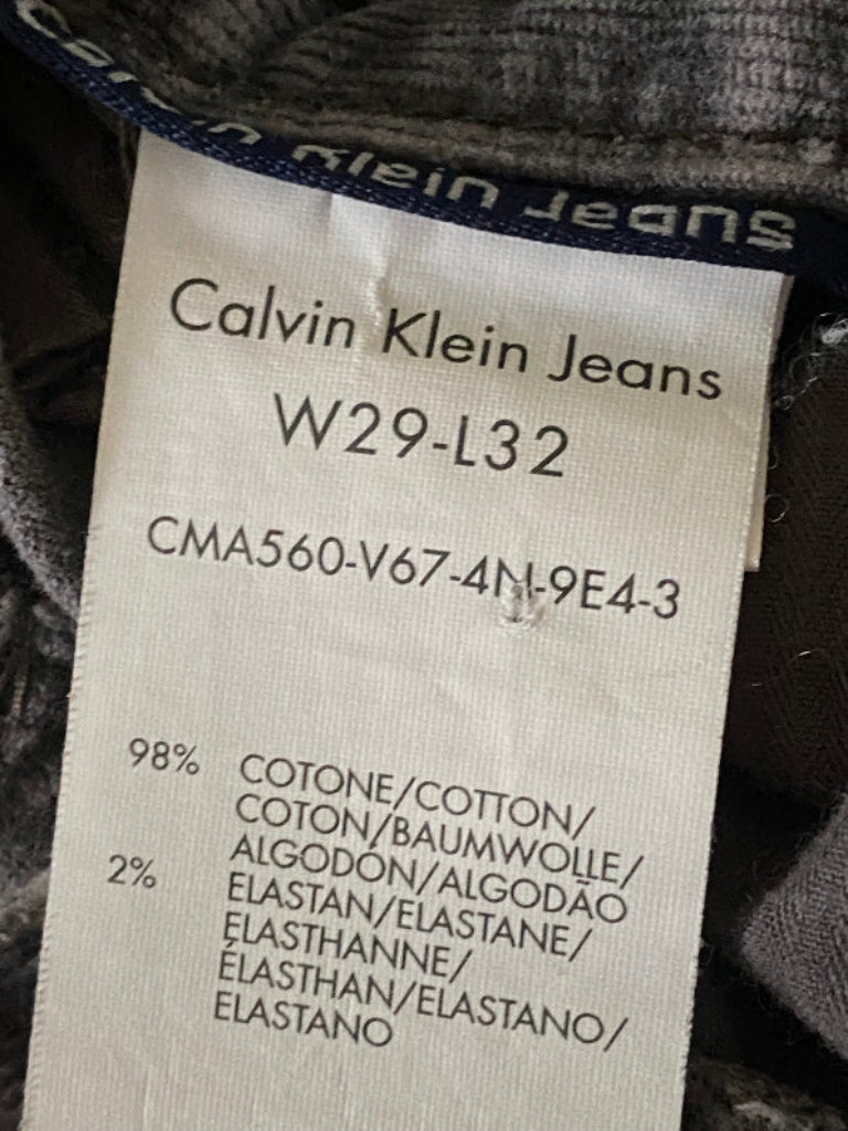 Calvin Klein Grey Corduroy Jeans - Mix
