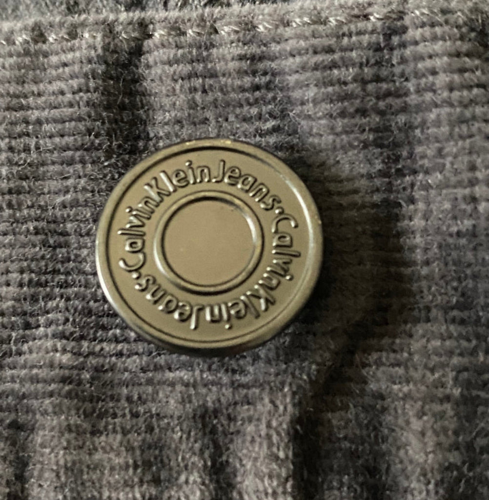 Calvin Klein Grey Corduroy Jeans - UK12