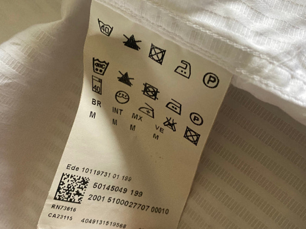 Hugo Boss White Fitted Shirt - Wash Label