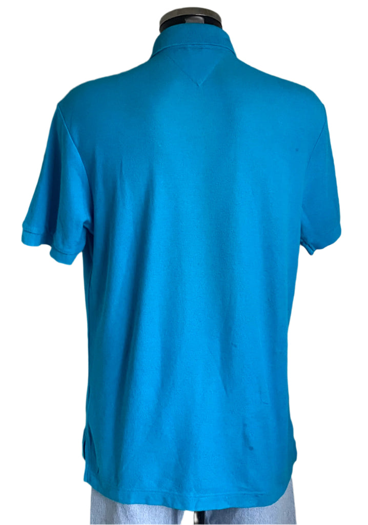Hilfiger urquoise Polo - Rear - UK M