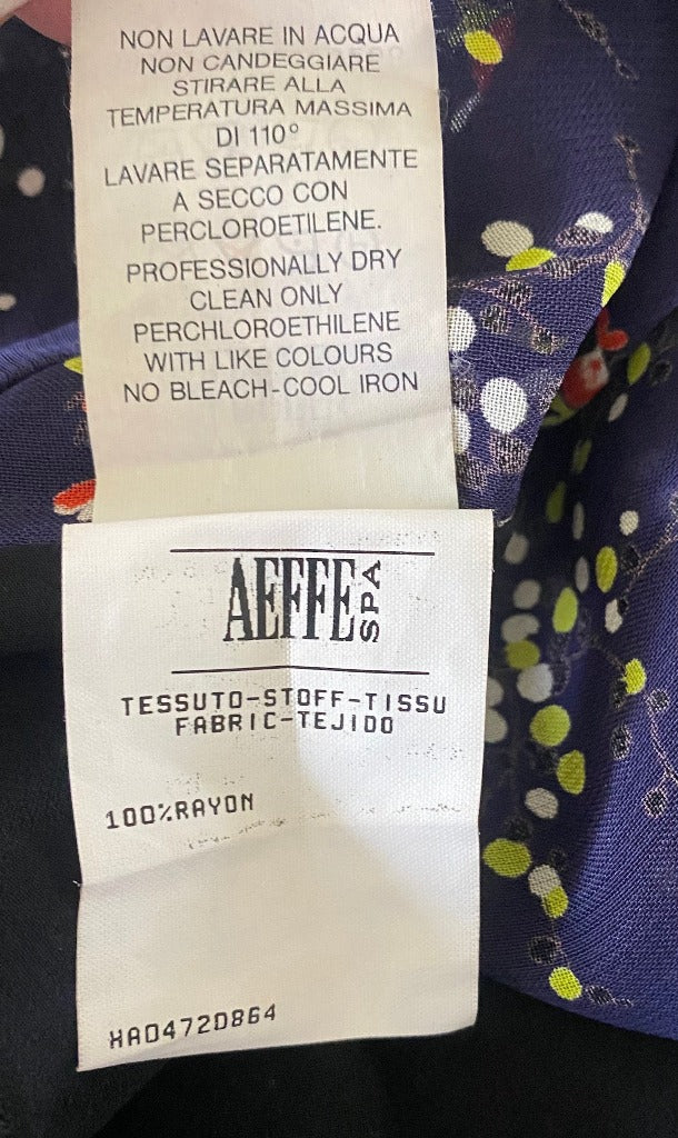 MOSCHINO Navy Floral Skirt - Material