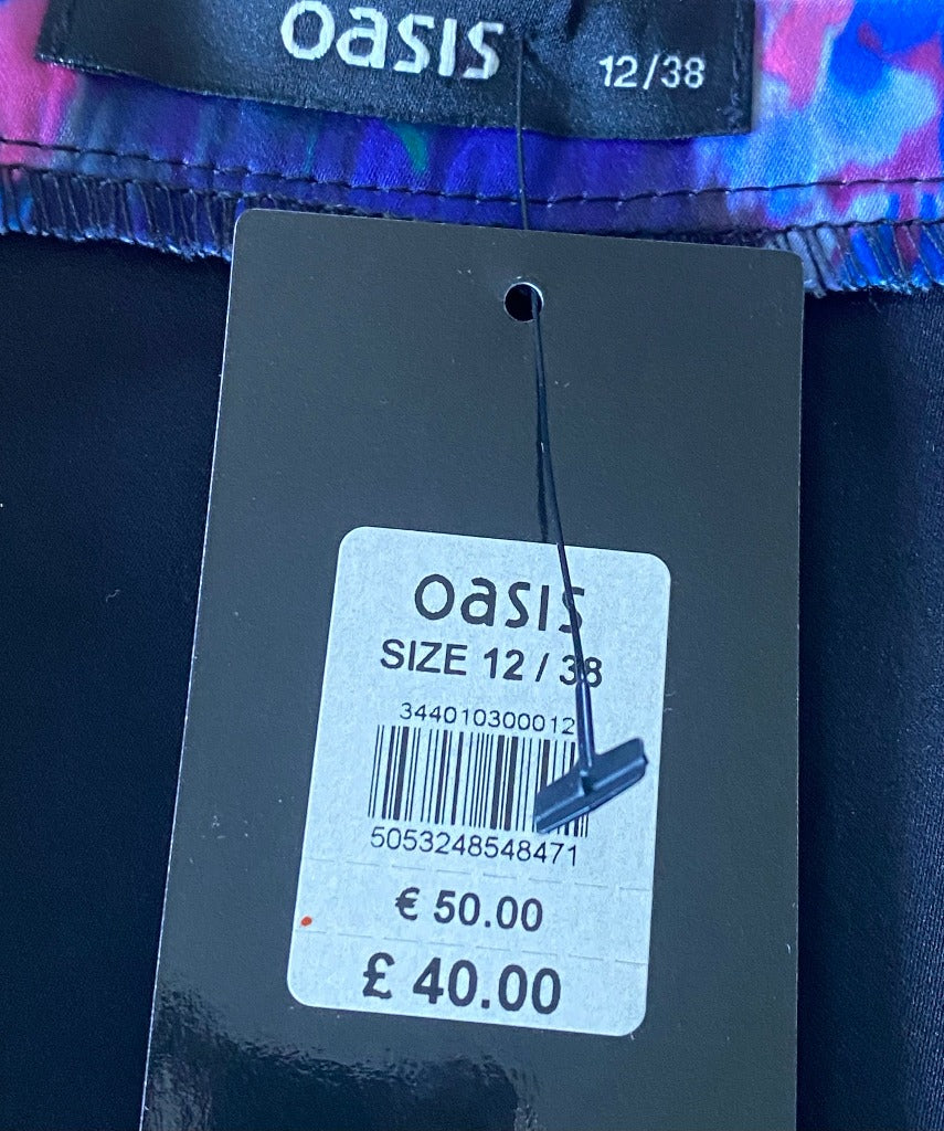 OASIS 80's Style Blue Skirt - UK12