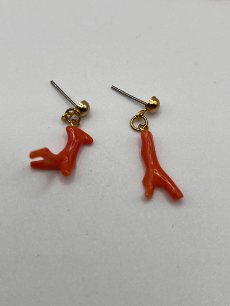 J.W. Benson Antique Coral Earrings