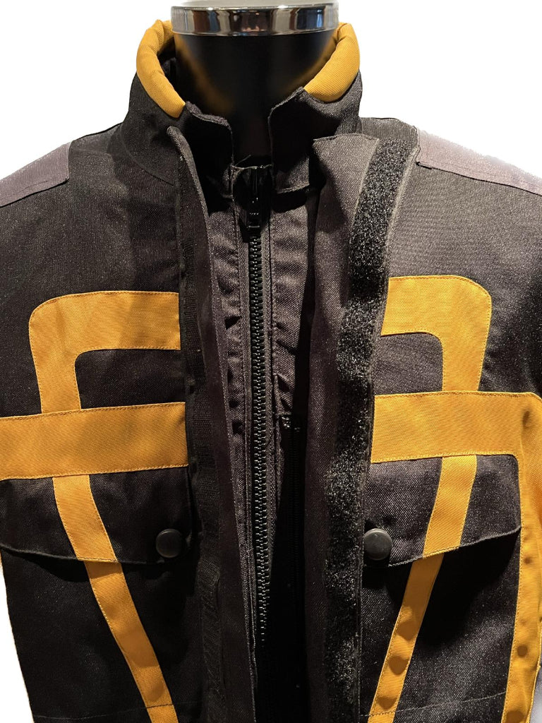 Unbranded black and yellow motorbike coat
