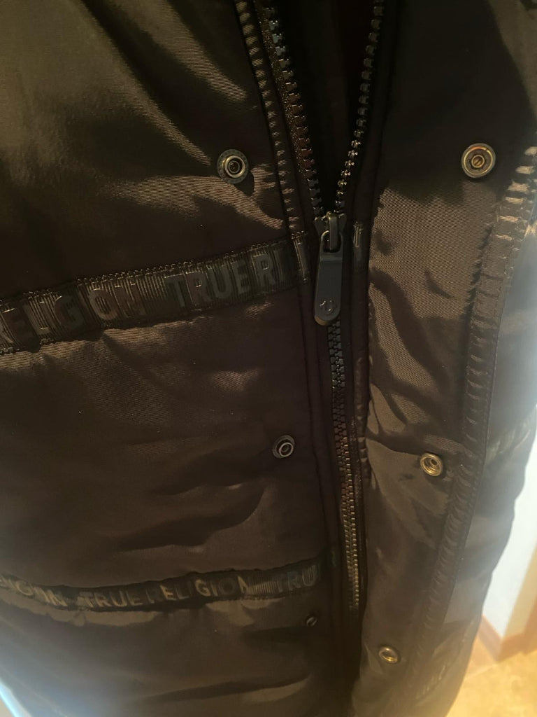 True Religion Black Gilet - Zipper Detail