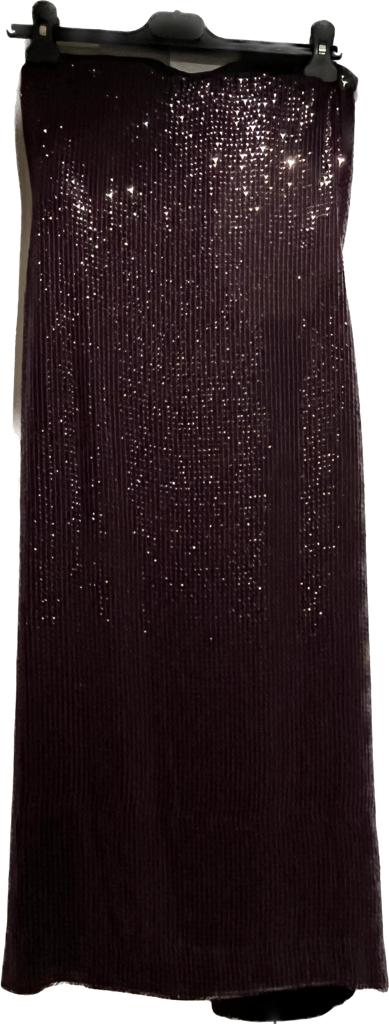 DIANE von FURSTENBERG Plum Sequin Dress - UK 8