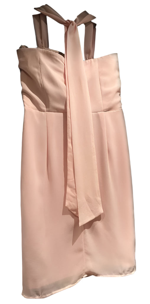 Lipsy Sugarpink Chiffon Dress - Size UK8