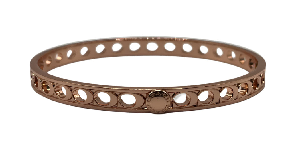 COACH Rose Gold Bangle - NEW with Dust Jacket