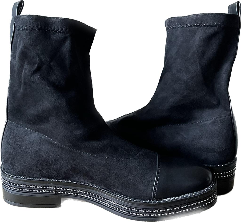 La Bouttine Black Suede Boots - Size UK4