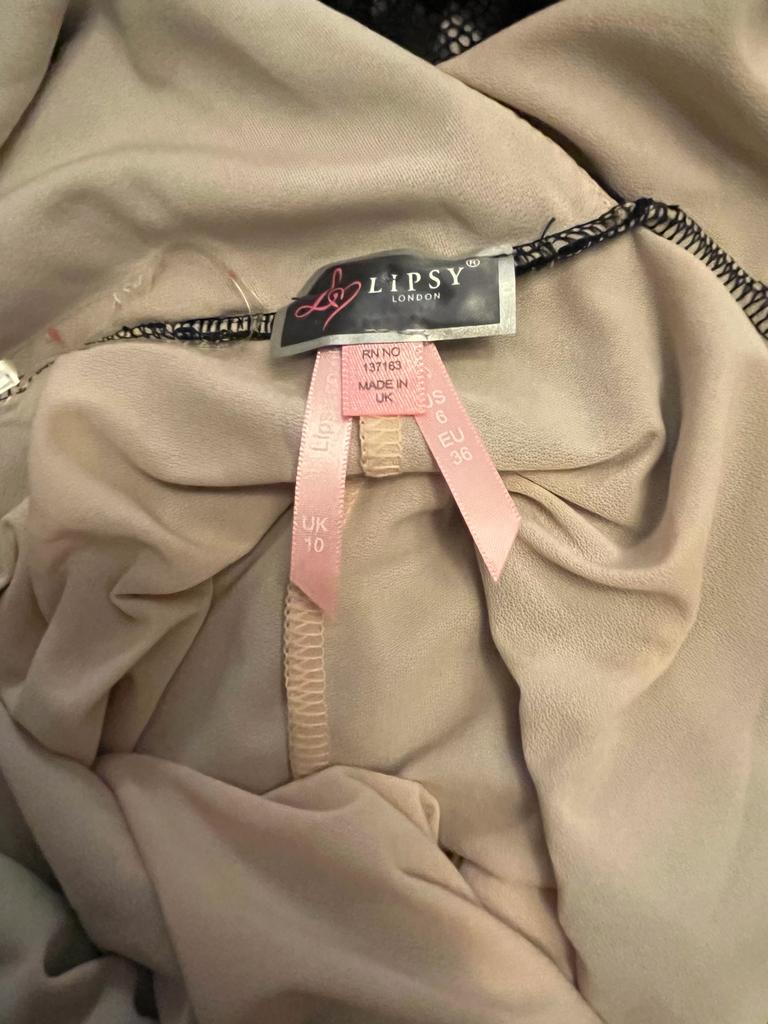 Lipsy Black Lace Dress - Size 10