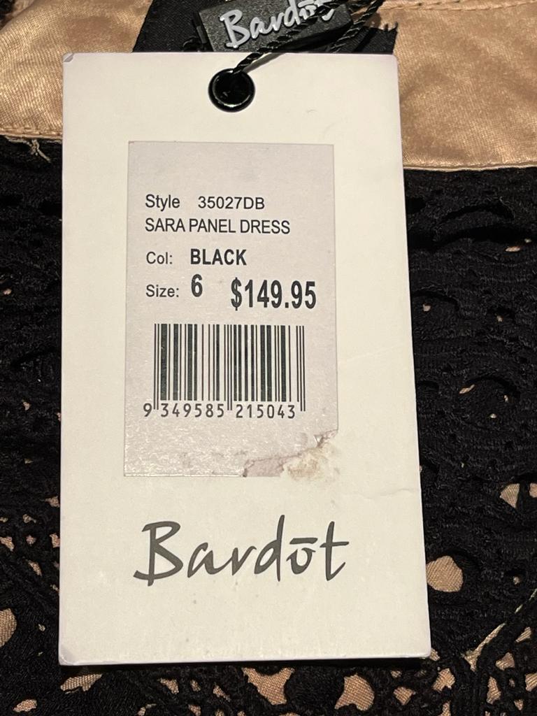 Bardot Black Panel Dress - UK 6 - RRP