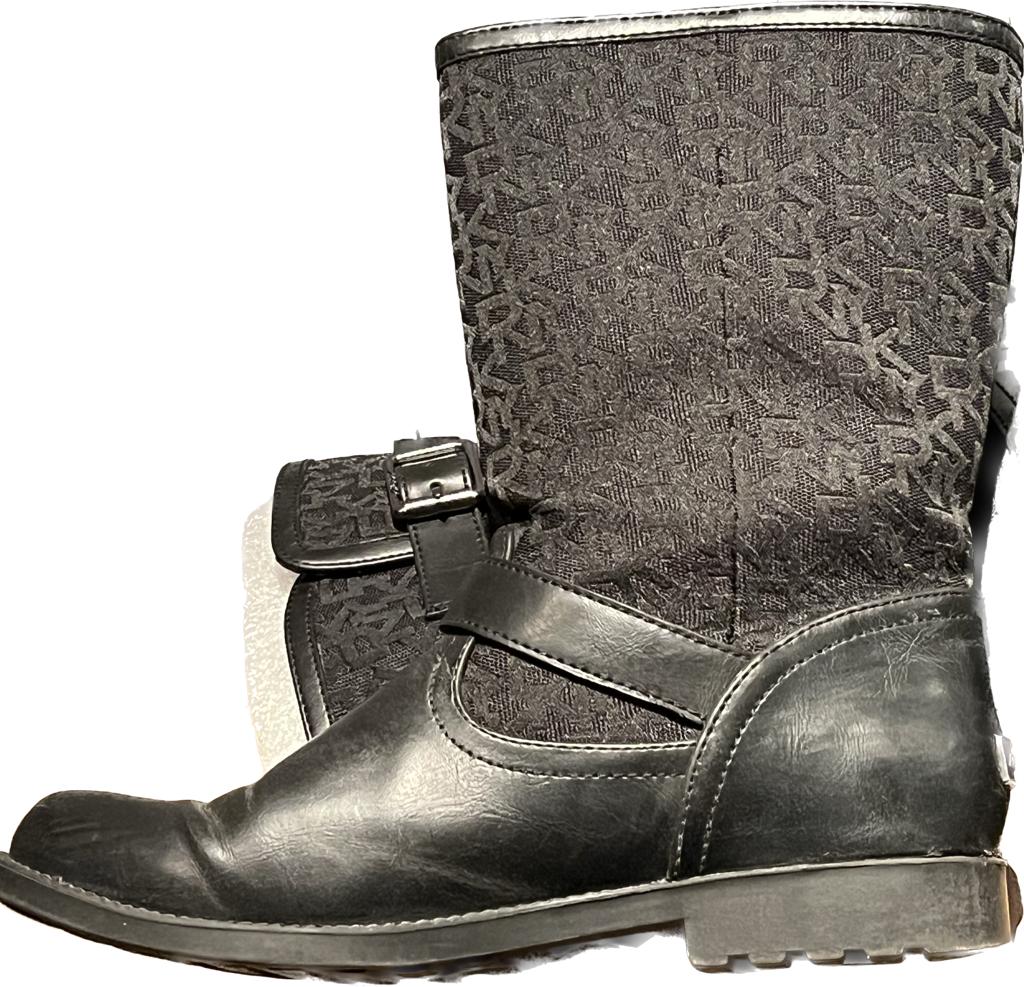 DKNY Black NORA Boots Size UK 5 US 7.5 - pre-loved